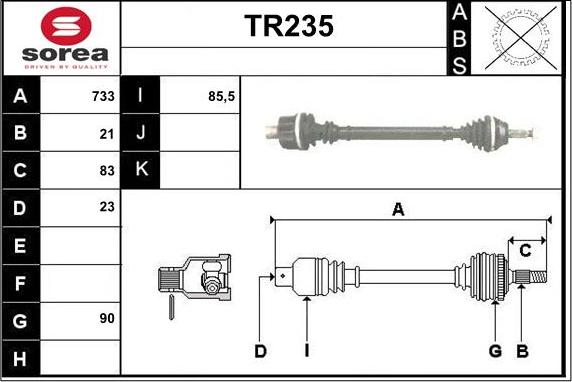 Sera TR235 - Albero motore / Semiasse autozon.pro