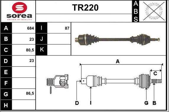 Sera TR220 - Albero motore / Semiasse autozon.pro