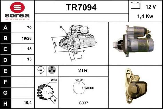 Sera TR7094 - Motorino d'avviamento autozon.pro