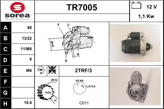 Sera TR7005 - Motorino d'avviamento autozon.pro