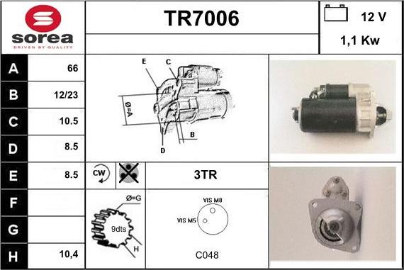 Sera TR7006 - Motorino d'avviamento autozon.pro