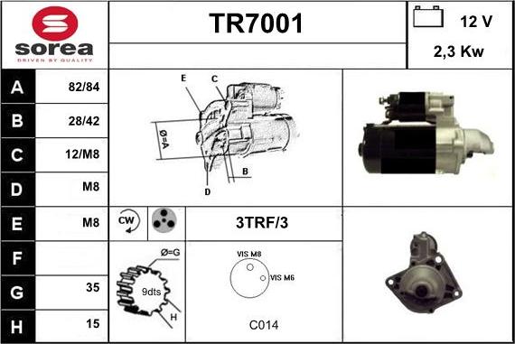 Sera TR7001 - Motorino d'avviamento autozon.pro