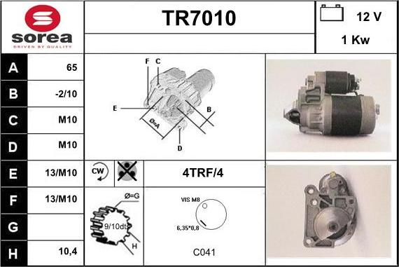 Sera TR7010 - Motorino d'avviamento autozon.pro