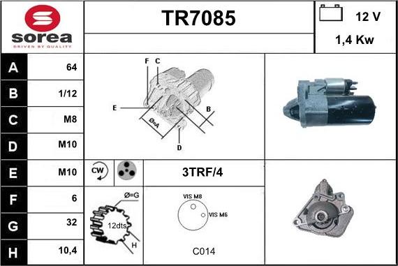 Sera TR7085 - Motorino d'avviamento autozon.pro