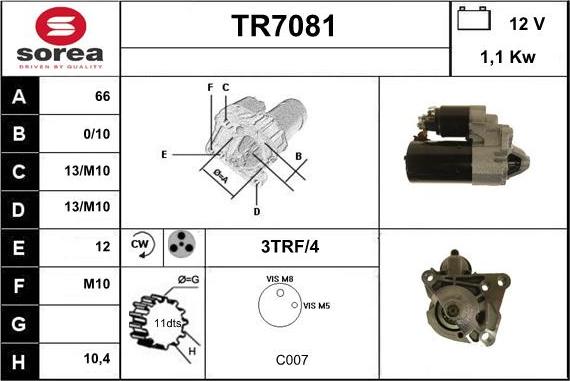 Sera TR7081 - Motorino d'avviamento autozon.pro