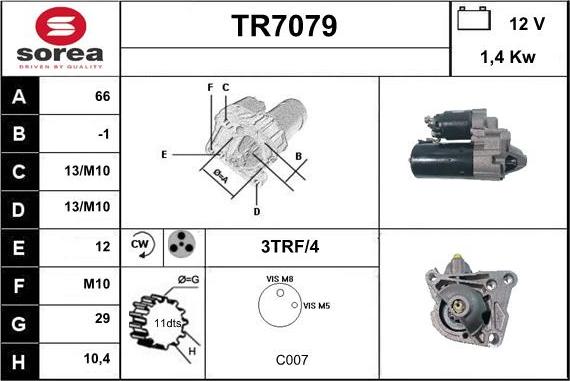 Sera TR7079 - Motorino d'avviamento autozon.pro