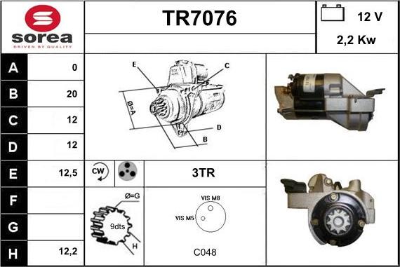 Sera TR7076 - Motorino d'avviamento autozon.pro