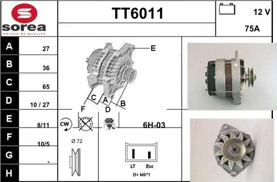 Sera TT6011 - Alternatore autozon.pro