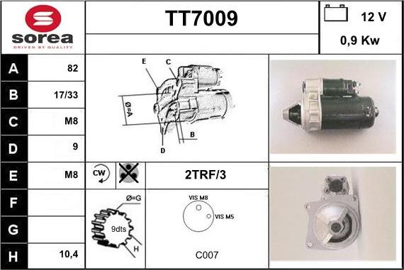 Sera TT7009 - Motorino d'avviamento autozon.pro