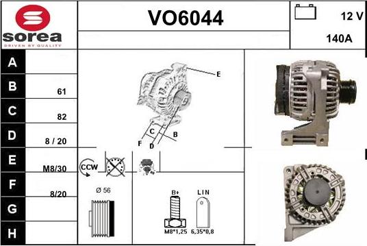 Sera VO6044 - Alternatore autozon.pro