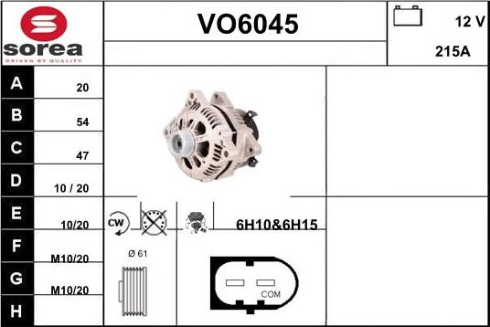 Sera VO6045 - Alternatore autozon.pro