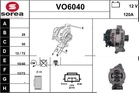 Sera VO6040 - Alternatore autozon.pro