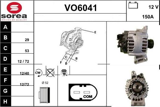 Sera VO6041 - Alternatore autozon.pro