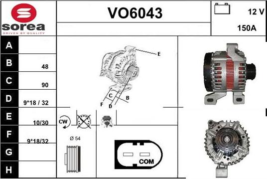 Sera VO6043 - Alternatore autozon.pro