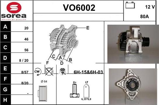 Sera VO6002 - Alternatore autozon.pro