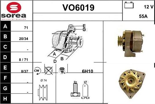 Sera VO6019 - Alternatore autozon.pro