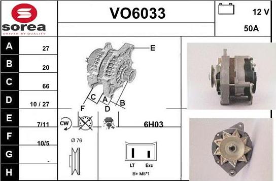 Sera VO6033 - Alternatore autozon.pro