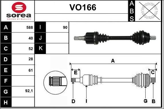 Sera VO166 - Albero motore / Semiasse autozon.pro