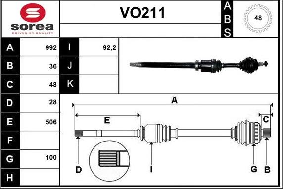 Sera VO211 - Albero motore / Semiasse autozon.pro