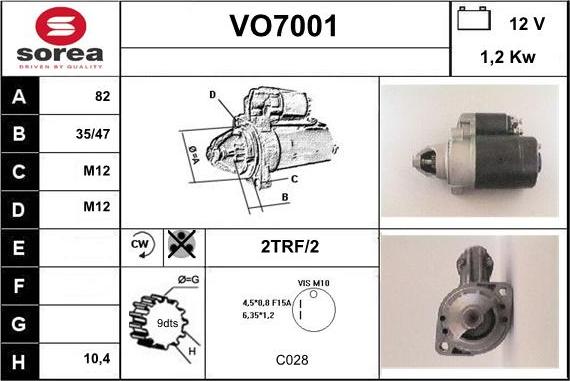 Sera VO7001 - Motorino d'avviamento autozon.pro