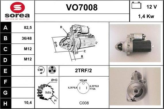 Sera VO7008 - Motorino d'avviamento autozon.pro