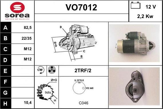 Sera VO7012 - Motorino d'avviamento autozon.pro