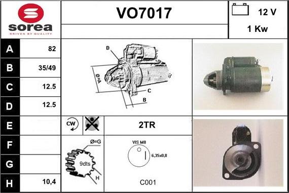 Sera VO7017 - Motorino d'avviamento autozon.pro