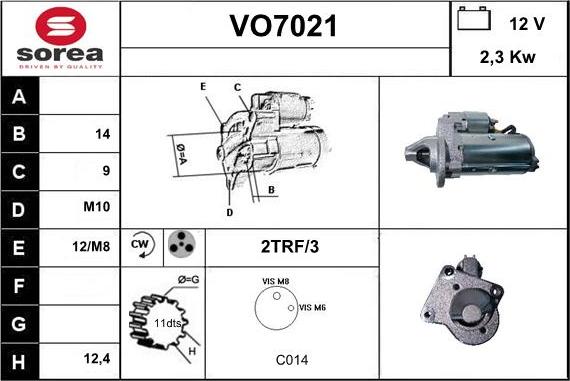 Sera VO7021 - Motorino d'avviamento autozon.pro