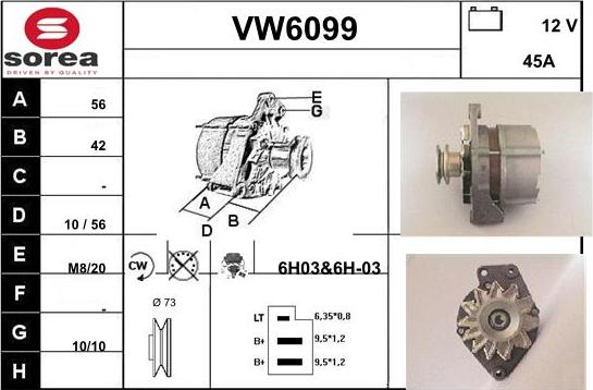 Sera VW6099 - Alternatore autozon.pro