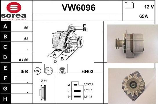 Sera VW6096 - Alternatore autozon.pro