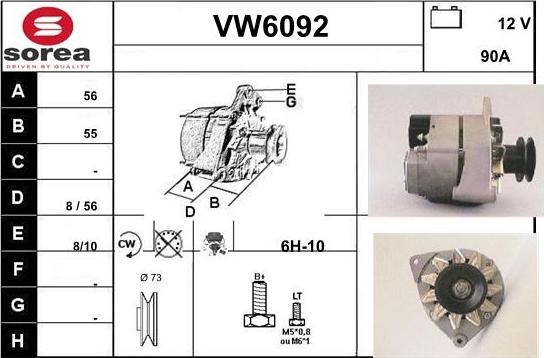 Sera VW6092 - Alternatore autozon.pro