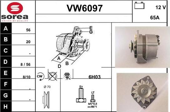 Sera VW6097 - Alternatore autozon.pro