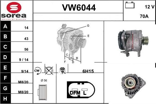 Sera VW6044 - Alternatore autozon.pro