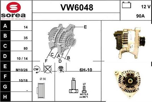 Sera VW6048 - Alternatore autozon.pro