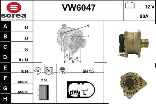 Sera VW6047 - Alternatore autozon.pro