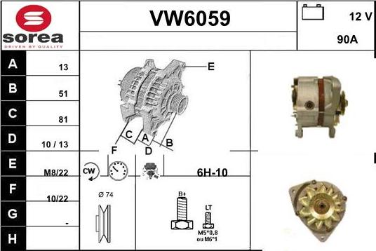 Sera VW6059 - Alternatore autozon.pro