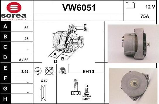 Sera VW6051 - Alternatore autozon.pro