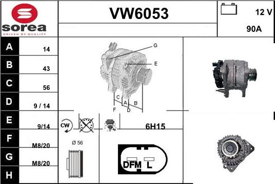 Sera VW6053 - Alternatore autozon.pro