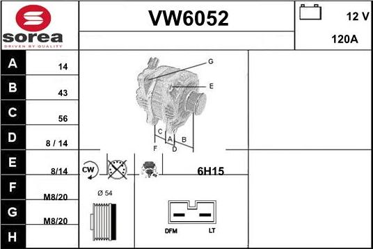 Sera VW6052 - Alternatore autozon.pro