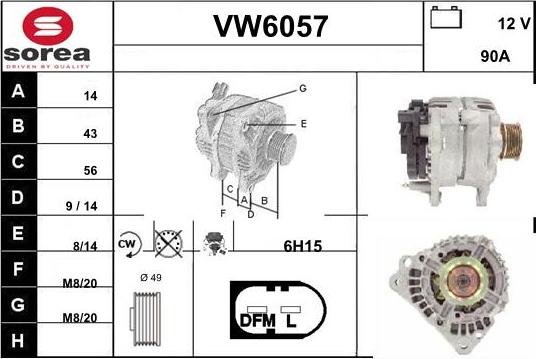 Sera VW6057 - Alternatore autozon.pro