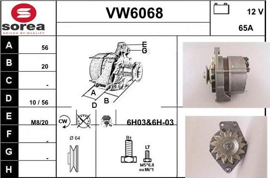 Sera VW6068 - Alternatore autozon.pro