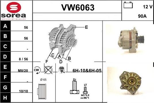 Sera VW6063 - Alternatore autozon.pro