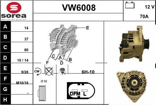 Sera VW6008 - Alternatore autozon.pro