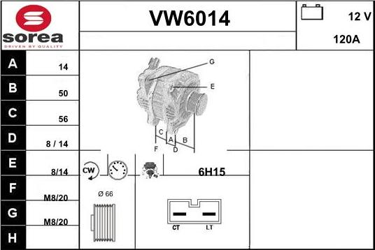 Sera VW6014 - Alternatore autozon.pro