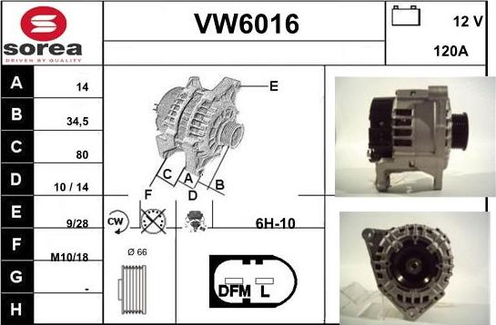 Sera VW6016 - Alternatore autozon.pro