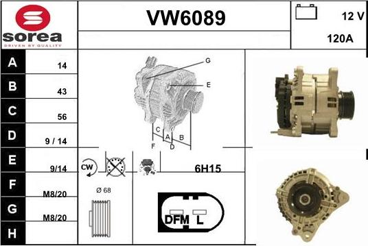 Sera VW6089 - Alternatore autozon.pro