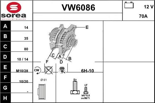 Sera VW6086 - Alternatore autozon.pro