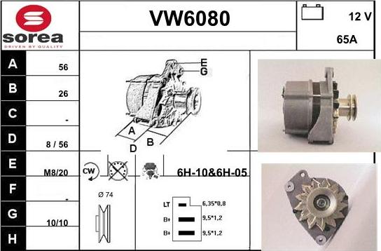 Sera VW6080 - Alternatore autozon.pro