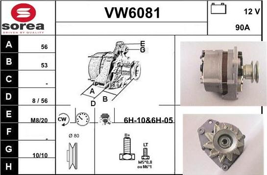 Sera VW6081 - Alternatore autozon.pro