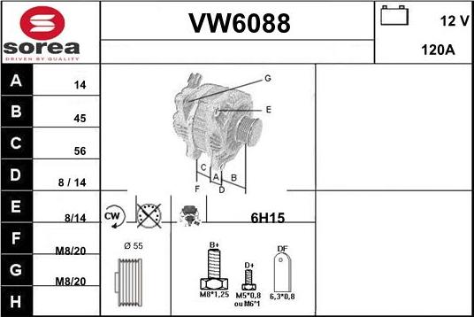 Sera VW6088 - Alternatore autozon.pro